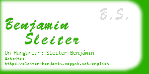 benjamin sleiter business card